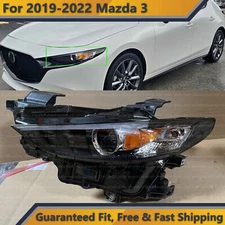 Front LED Headlight Assembly W/o Adaptive Left Driver Side for 2019 2022 Mazda 3