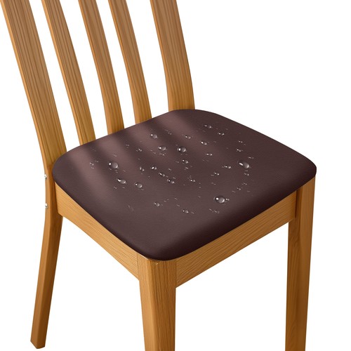 4x Dining Chair Seat Covers PU Leather Waterproof Stretch Wedding Slip Protector - Picture 41 of 72
