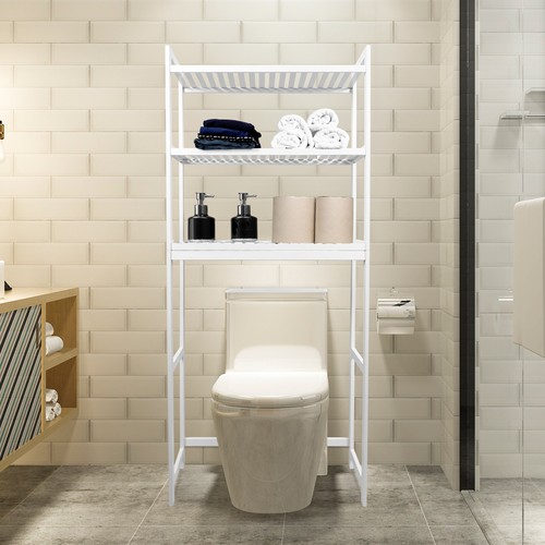 3-Tiers Over The Toilet Bamboo Storage Rack Organizer Shelf Space Saver Bathroom - Picture 26 of 37