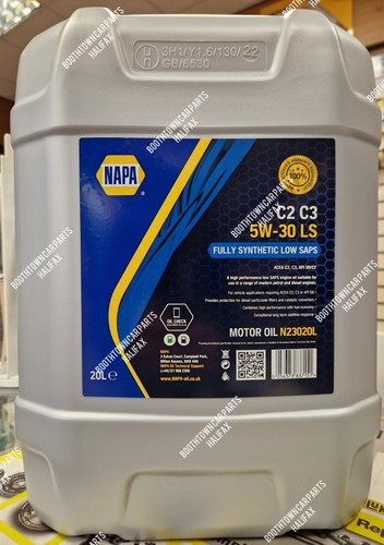 NAPA 5W-30 C2 C3 LS Fully Synthetic Low Ash Engine Oil 20 Litres C3 MB AUDI VW - Picture 6 of 9