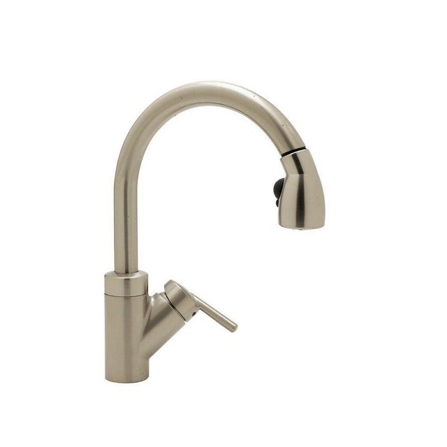Blanco 440616 Rados Single Handle Pull Down Sprayer Kitchen Faucet Satin Nickel