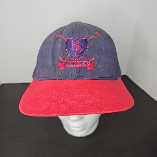 Vintage Bergen Point Golf USA Made Adjustable Leather Strap Clasp Back Cap Hat - Picture 3 of 10