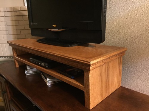 Oak TV Riser, Laptop, Printer Stand, Soundbar Traditional Style - Picture 3 of 20