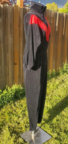 David Brown for Saks Fifth Avenue Vintage anni 80 Tuta in Pile Nero Donna (M-L) - Foto 3 di 16
