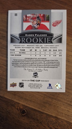 Tarjetas de hockey The Cup 2019-20 Rookies RC parche automático - cubierta superior - Imagen 81 de 218