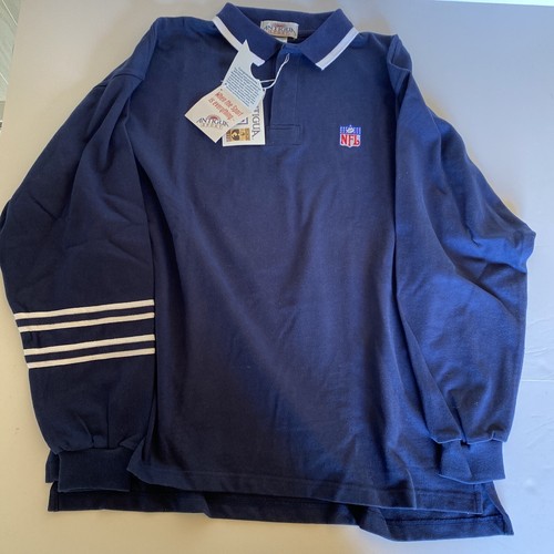 NFL New With Tags Antigua Sport Navy Polo size Large pro Line Authentic Coaches - Picture 2 of 9