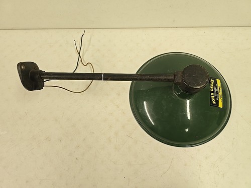 Vintage Original John Deere Dealership Advertising Enamel Shop Light Okeene OK - Picture 10 of 19