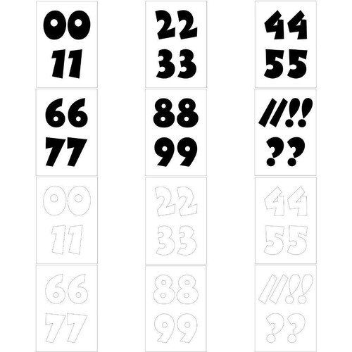 Weatherproof Sticky Number Decals Vinyl Stickers 4 Fonts 6 Sizes 6 Colours - Picture 11 of 42