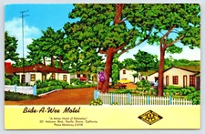Postcard Bide-A-Wee Motel By the Ocean Pacific Grove California A17
