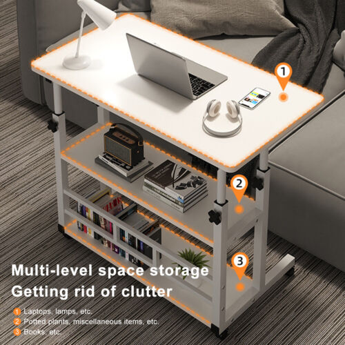 Mobile Laptop Standing Desks with Rolling Wheels Height Adjustable Laptop Desk - Picture 6 of 10