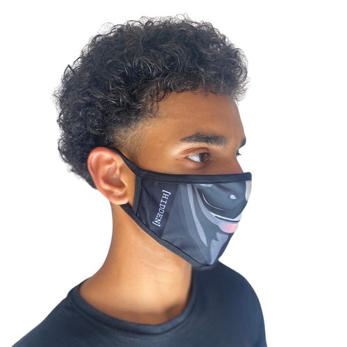 Hidden Masks Anonymous Face Mask Black One Size BNWT - Picture 2 of 2