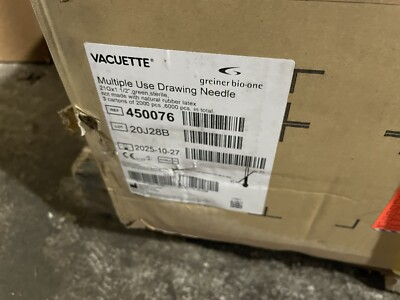 (2,000) Greiner VACUETTE Multi-Sample Collection Needle, 21G x 1.5'' Green 450076