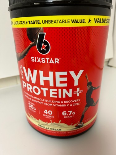 Six Star Whey Protein Powder Whey Protein Plus Vanilla Cream 4.10 lbs ( 1.86 kg) - Picture 2 of 5