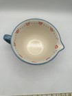 Gibson Elite Anaya 2 Qt Hand Painted Floral Stoneware Batter Bowl Handled Spout