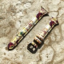 Bouquet Roses Slim Leather Band for Garmin Forerunner 570 47mm, 265 and 255 -B22