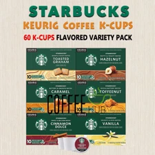 STARBUCKS Coffee 60 KCups Pods Capsules VARIETY PACK Keurig BARISTA FLAVOR Fresh
