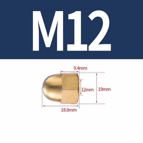 Messing Sechskantkuppelmutter Hutmuttern M3 M4 M5 M6 M8 M10 M12 M14 M16 M18 M20 - Picture 16 of 20