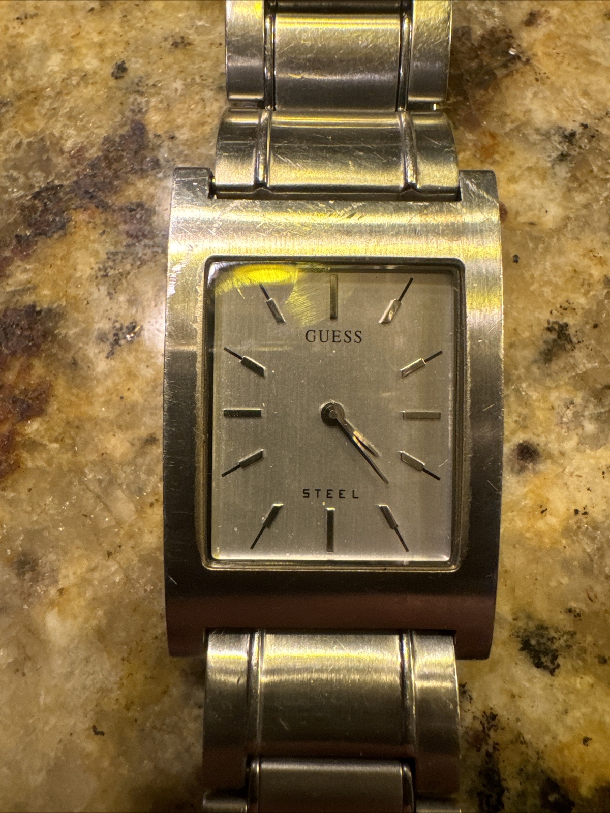 Guess Silver Face Rectangular Design Stainless St… - image 3