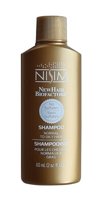 Nisim Anti-DHT Hair Loss Shampoo For Oily Scalp - 60ml Travel Size, SLS Free, With Biotin
