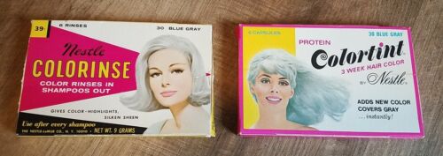 Vintage 50s 60s Colortint and Colorinse by Nestle 30 Blue Gray Hair Dye Lot of 2 | eBay Vintage 50s 60s Colortint and Colorinse by Nestle 30 Blue Gray Hair Dye Lot of 2 | eBay