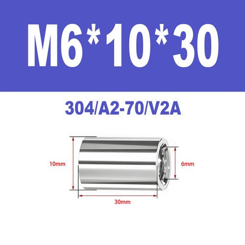 Gewindemuffen M2-M6 A2 V2A Verbindungsmutter Langmutter Edelstahl Rund - Bild 100 von 119