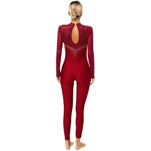 Body sportivo donna danza ginnastica tuta pattinaggio body lucido - Foto 33 di 43