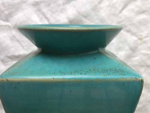 Vintage Galloway Pottery Turquoise 985 Vase - Picture 6 of 18