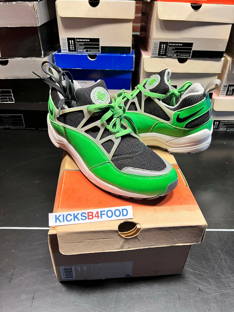 DS 2003 NIKE AIR HUARACHE LIGHT STUSSY ACID GREEN QUICKSTRIKE SZ