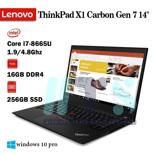 Lenovo ThinkPad X1 Carbon G7 14" Core i7 1,9GHz -SSD 256Go-16 Go-AZERTY-Français - Photo 1/4