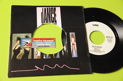 Chris Rea Tanita Tikaram Let's Dance 7'' 45 Sticker Juke Box Strip