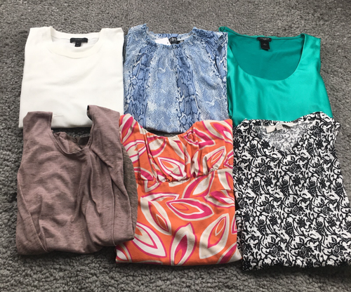 Lot of 6 LOFT, Siva, Cure, Ann Taylor & J.Crew Womens Sleeveless Tops Size M