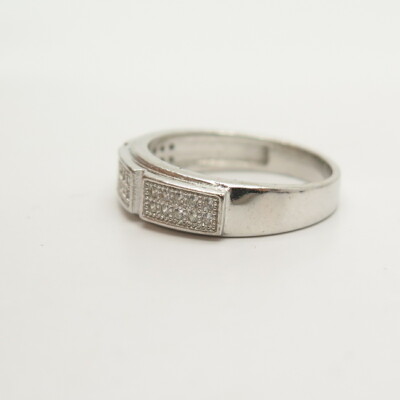 925 Sterling Silver Pave C Z Ring Size 5 3/4 | eBay