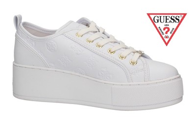 Scarpe da Donna Guess Sneakers Platform in ecopelle suola alta con lacci bianche | eBay