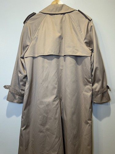 London Fog Trench Coat Tan Women’s Size 12 Petite Twill Removable Fleece Lining - Picture 12 of 15