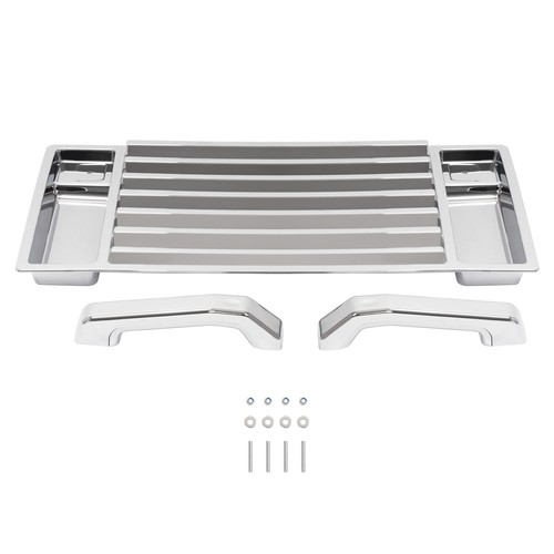 For 03-09 Hummer H2 Chrome Replacement Hood Deck Vent with handle covers - Picture 14 of 15