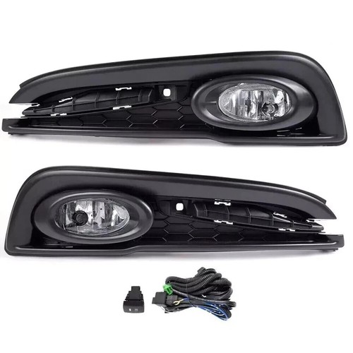 Front Bumper Cover Primed And Headlight Assembly Kit For 2013-2015 Honda Civic - Picture 11 of 11