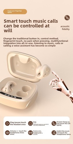 Hot JX80 Earclip Wireless Bluetooth Earphones with Intelligent Digital Display - Imagen 20 de 27