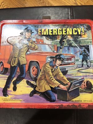 Vintage Rare 1973 Emergency! Metal Lunch Box (No Thermos) Lunchbox