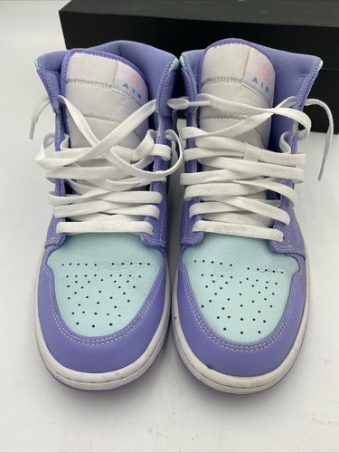 Size 9.5 - Jordan 1 Mid Purple Aqua - Picture 7 of 9