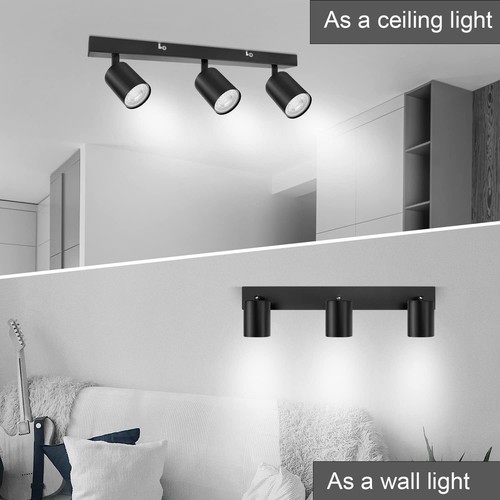 1/3/4 Way Adjustable LED Ceiling Spotlight GU10 Kitchen Bar Spot light Modern UK - Picture 10 of 22