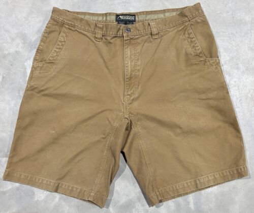 Mountain Khakis Alpine Utility Shorts Flat Front 5 Pocket Mens Size 40 Brown