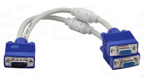 Câble moniteur ordinateur HD VGA vga splitter one point two vga1 in 2 out - Photo 6 sur 10