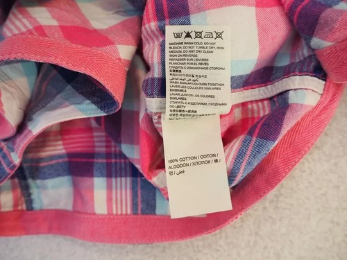 Superdry Ladie's The Trailer Tie Shirt Pink Blue Plaid Sleeveless Shirt Stud XS - Picture 5 of 10