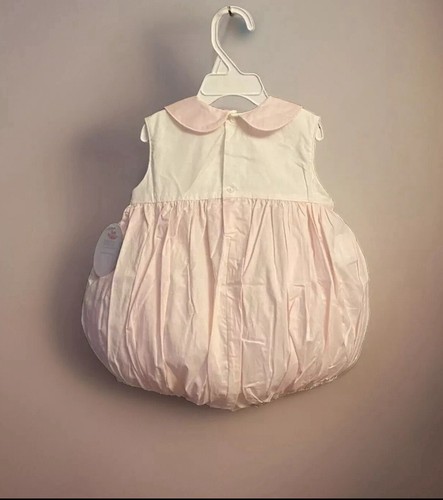 Girls NWT Baby Sen by Remember Nguyen Smocked Bubble Romper Free Bow 18 Months - Picture 7 of 13