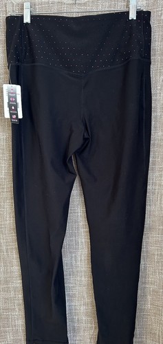 Comfy Girl's Black Energy Zone Size L 12/14 Knit Activewear Pants Black Pink Dot - Picture 2 of 23