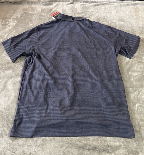 Puma Polo Shirt (Pimco) Mens XL Blue Striped Dry Cell Stretch Performance Golf - Picture 9 of 17