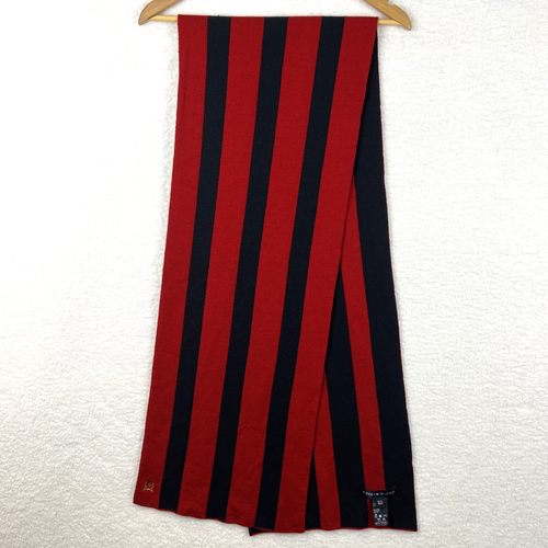 Écharpe Tommy Hilfiger Y2K extra longue bleu marine rouge logo écusson classique preppy rare 2006 - Photo 2/16