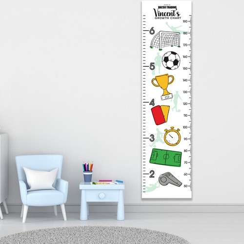 Personalised Boys Height Chart:Football, Space, Dinosaur, Giraffe, Construction - Picture 10 of 11