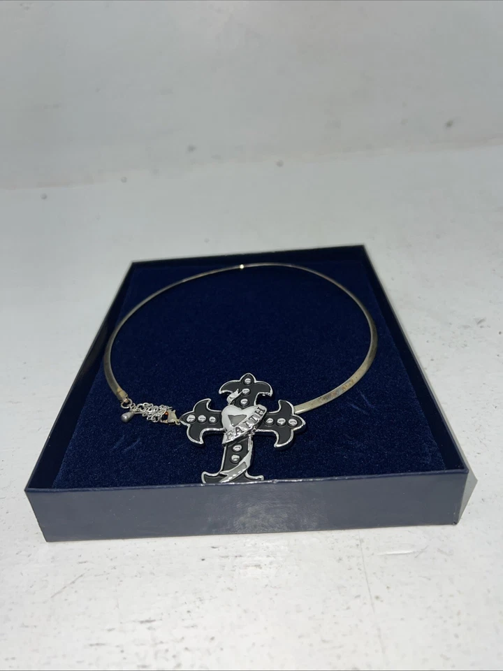 Nuevo collar de cordones de fe negros plateados Montana Plaversmiths para mujer. NC1183 A-57 Foto 3 de 4