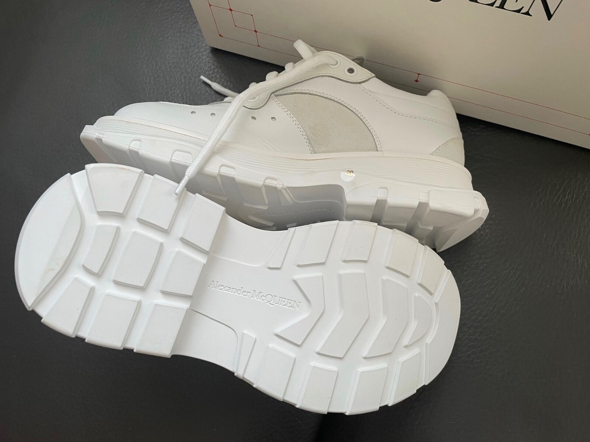 スニーカー Alexander Mcqueen Chunky White Leather Sneakers McQueen Low-top sneakers for Men | Online Sale up to 39% off